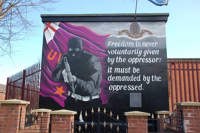 2 Hours Republican & Loyalist Mural Black Taxi Tour from Belfast - Clonard Monastery and quiet peace talks