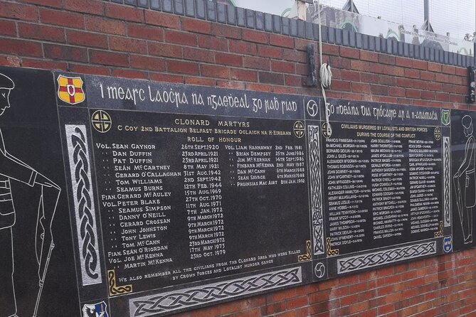 Belfast black taxi tours - Clonard Martyrs Memorial Garden and the human cost