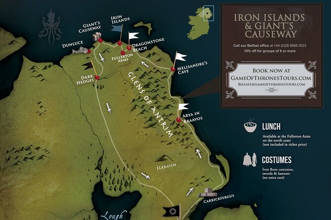 From Belfast: Game of Thrones, Iron Islands & Giant's Causeway - Carnlough Harbour and Arya’s Escape
