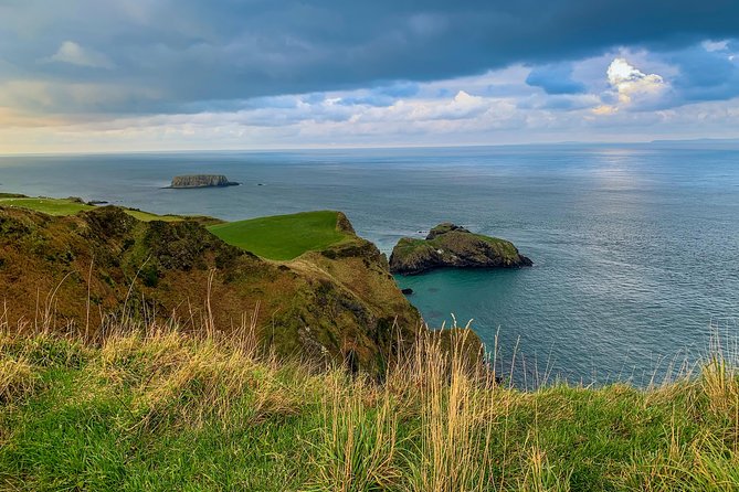 Northern Highlights Full-Day Guided Tour in Northern Ireland - Kinbane Castle and Carrick-a-Rede from above
