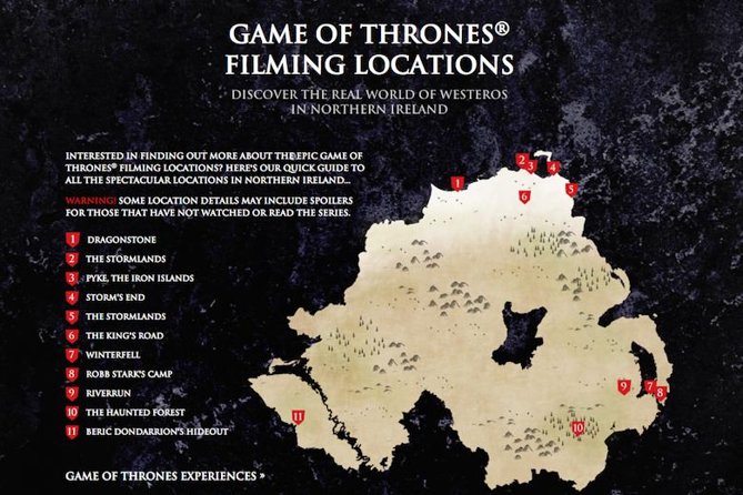 Private Game of Thrones including Giant's Causeway Causeway Coast Rope Bridge - Dunluce Castle and the cliffs above the sea